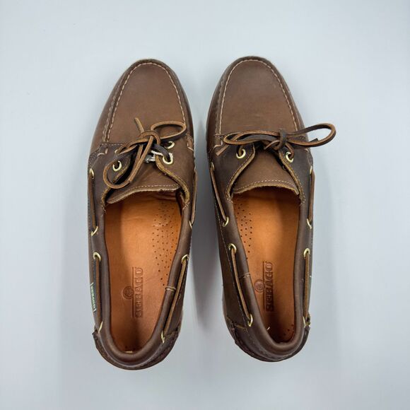 Sebago Mens 9.5 Brown Ranger Waxy Leather Boat Shoe Loafer Lug Sole Casual main image 10